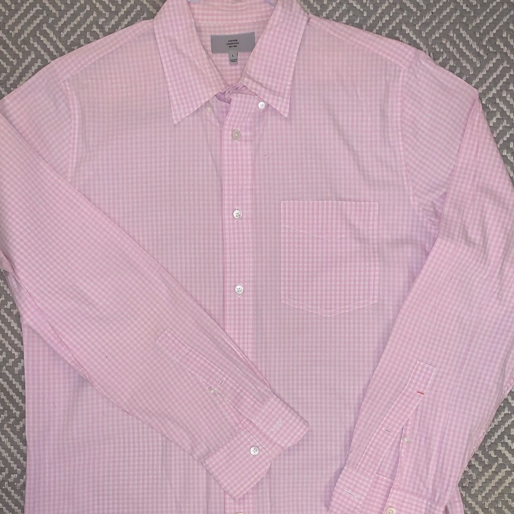 Pink Gingham-style Jack Spade New York Dress Shirt